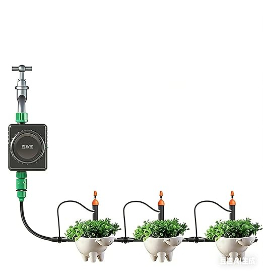Smart Drip Irrigation Kit, WiFi Automatic Watering System, App Controlled, IP66 Waterproof Pump, 10M Hose for 10 Pots, Indoor & Outdoor