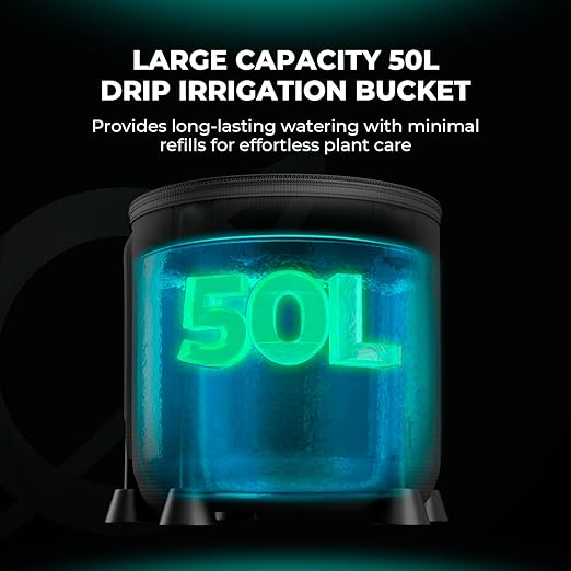 MARS HYDRO Auto Drip Irrigation Kits with 13 Gallon Foldable Bucket, 24W Upgraded Water Pump, 8 Drip Emitters, Garden Watering System for Grow Tent Indoor, Lawn, Greenhouse, Yard