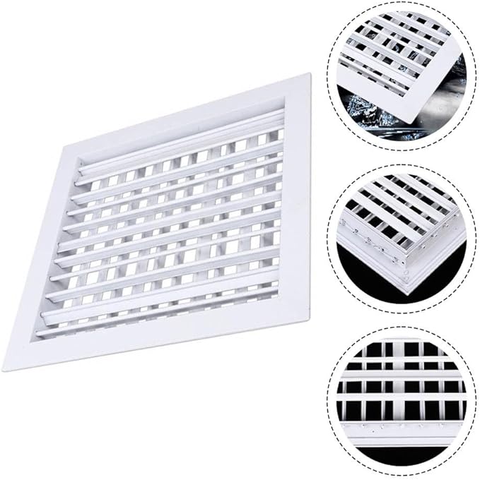 Easily Maintainable Double Layered Louver Outlet Crafted From Strong Galvanized Iron And Aluminum Frame (300 * 300mm)
