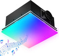 BSEED Wifi Smart Bathroom Exhaust Fan with Light, Bluetooth Speaker & Humidity Sensor, 230 CFM 1.5 Sone, 7 RGB Modes & 3CCT Adjustable Light & Nightlight, Music Sync, App/Remote Control, Easy Install