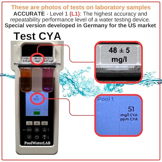 Digital Pool Water Tester Photometer – Accurate Water Analyzer for Pools, Spas & Hot Tubs – Tests 27 Parameters – Bluetooth/WiFi – App for pH, Chlorine, Alkalinity & More