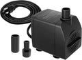Knifel Submersible Pump 200GPH Ultra Quiet with Over Heating Protection 5.2ft High Lift for Fountains, Hydroponics, Ponds, Aquariums & More…