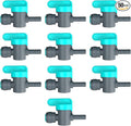 Straight Connector Valve, Match Rain Seer 12mm to 6mm Irrigation Fitting, control each emitter independently, Drip Irrigation Kit Accessories used in Smart Quick-connected drip irrigation kit(10pcs)