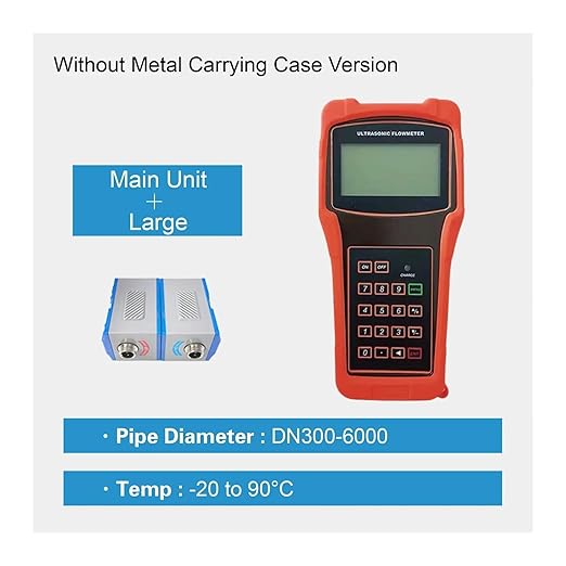 Handheld Flow Meter Portable Clamp-On Flow Measuring Device with Display(Large)