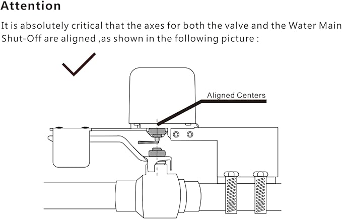 Zigbee(TUYA/SmartThings HUB NEEDED) Ball Valve Smart Water Shutoff Manipulator with Durable Metal Gear Domotique Controller Compatible Alexa Google Works 2.4 GHz (TUYA ZIGBEE)