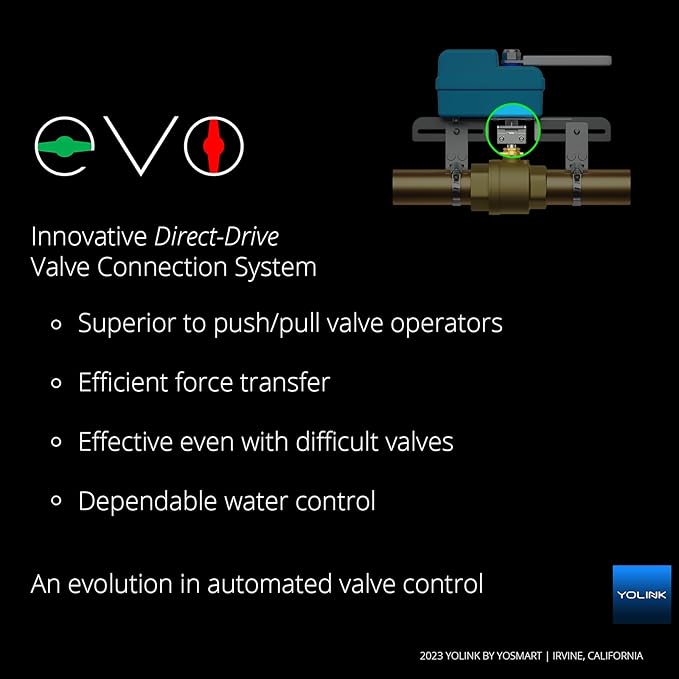 YoLink Smart Water Valve Controller, with Valve Operator, Easy No-Plumber DIY Installation, Remote Control, Compatible with Alexa/Google Assistant, IFTTT - YoLink Hub Required
