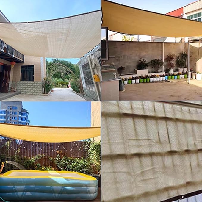Shade Cloth 90% 6x15 Ft Sun Shade Mesh Netting Cover for Pergola, Garden, Outdoor, Patio, Deck, Backyard