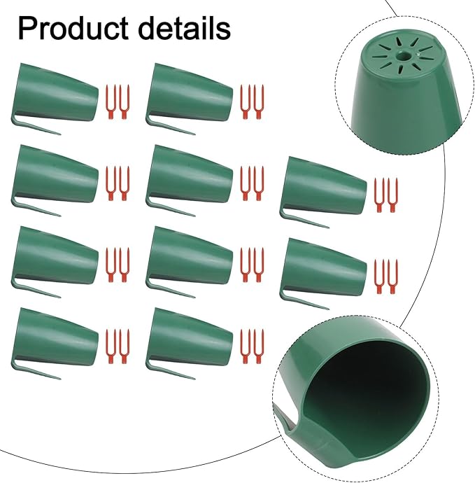 Strawberry Rooting Kit, Plant Propagation Cups with Forks for Efficient Transplanting and Space Saving Indoor Outdoor Garden Greenhouse Use(Small)