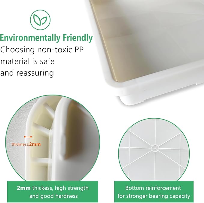 RooTrimmer 5 Pack Nursery Pot Tray, Carrying and Holding Plant Tray for Pot 24 Cell Carrying Holder Drainage Watering Plant Tray (White)