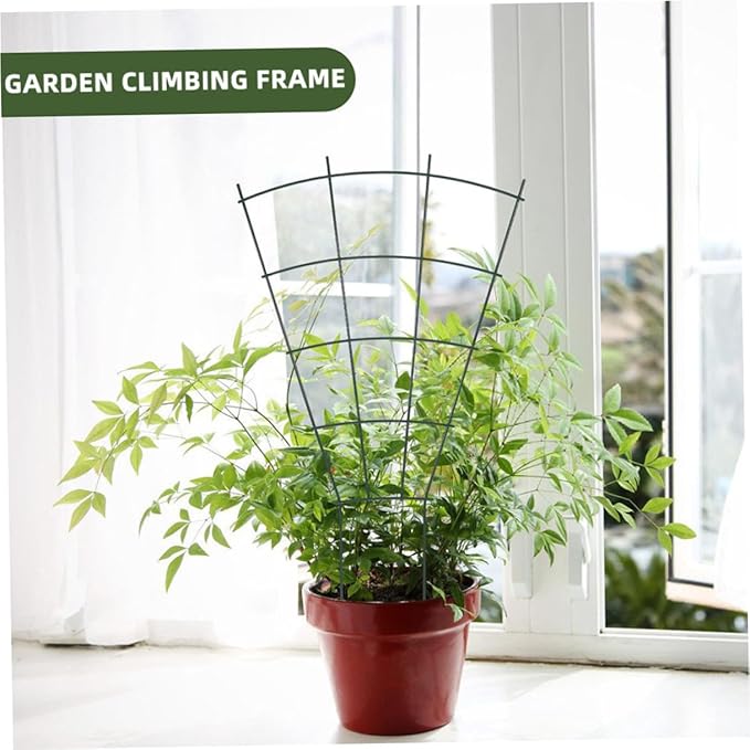 4pcs Garden Trellis for Climbing Plants and Vines – Metal Plant Support Frame for Flower Pots, Vegetable Climbing Stand for Outdoor and Indoor Garden Use