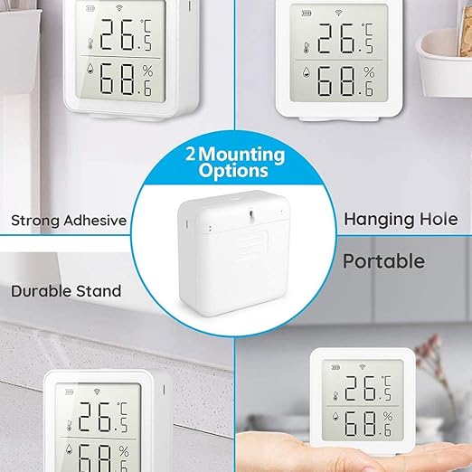 JTLB Thermometer Outdoor Thermometer, 10x9x5 Smart Humidity Sensor Hygrometer Outdoor Indoor Thermometer Digital LCD Display Temperature Humidity Monitor