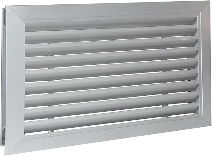 Door Louver Vent Two Sided, Door Vents for Interior Doors, Aluminum Door Air Vent Grille, Metal Louvered Door Vent, Through Door Vent for Bathroom Cabinet (20 * 10in)