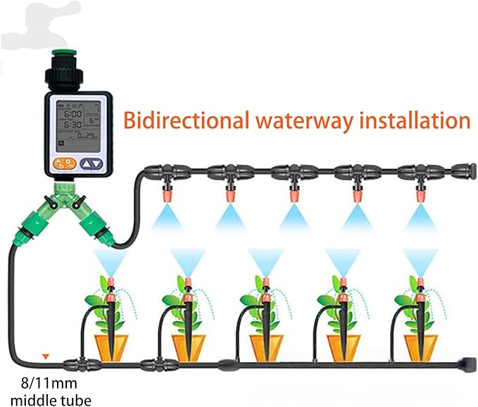 Outdoor Plant Watering Timer with Detection and LCD Display for Precise Irrigation Control