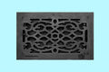 Renovators Supply Manufacturing Fits 8" x 14" Opening Victorian Floor Register - Heavy Duty Cast Aluminum Walkable Vent with Adjustable Louver Damper for Airflow Control, Black