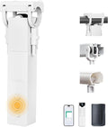 Keego Automatic Curtain Opener with Solar Panel, Smart Curtain Opener with Remote Control App/Timer, High-Performance Motor,Work Compatible with Alexa, Google Home(1pcs)