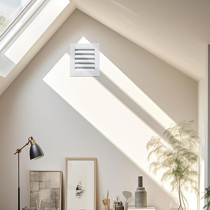 Return Air Grill, Stainless Steel Ventilation Grille, Indoor Outdoor Air Diffuser, Can Be Opened 90° Louver Gable Vent for Bathroom Houses(65x70cm/25.6x27.6in)