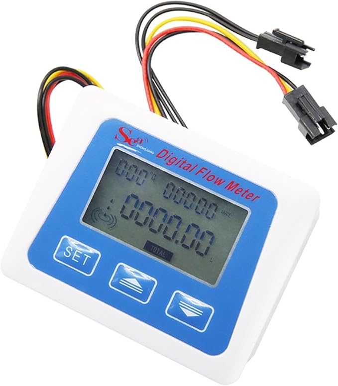 Low power consumption digital water flow meter smart electronic water meter digital display 4-point water flow meter battery powered sensor