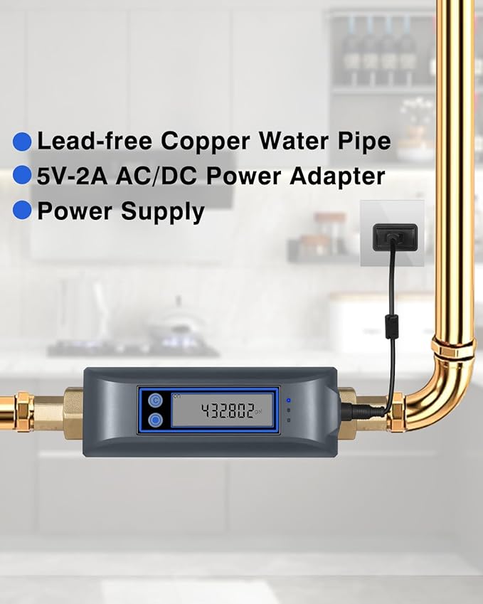 Haozee WiFi Smart Water Valve and Auto Shut-Off, Automation Scene Works with Leak Detector, Water Flow Meter, Built-in Battery, for 3/4" Diameter DN20 Pipe