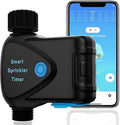 WiFi Water Timer with Flow Meter - No Hub Required, Flow-Sensing Smart Sprinkler Timer Compatible with Alexa & Google Home, Wireless Remote Garden Irrigation, Real-Time Water Usage Monitor