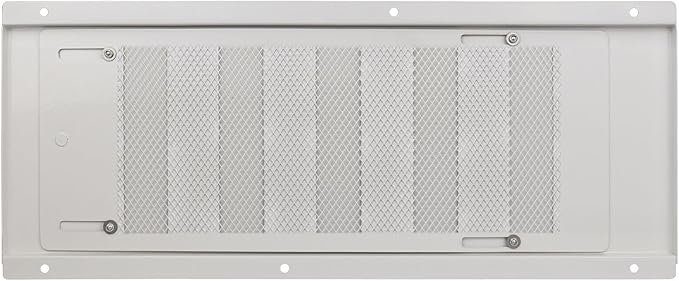Foundation Vent Cover Crawl Space Vent Cover for Foundation Garage Attic Home Improvement,16"x6.5"Outdoor Crawl Space Air Wall Vent with Damper&Screen Reduce Moisture,Fit 16"x6"Rough Opening,6PK,White