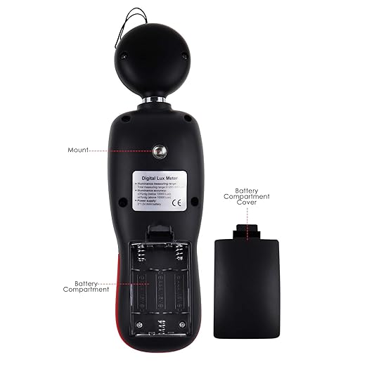 Lux Meter with Data Record, Digital Light Meter Illuminance Meter, Backlight Lux Temperature Meter 0~200,000 Measurement Range Lux/FC Unit MAX/MIN/Hold Function