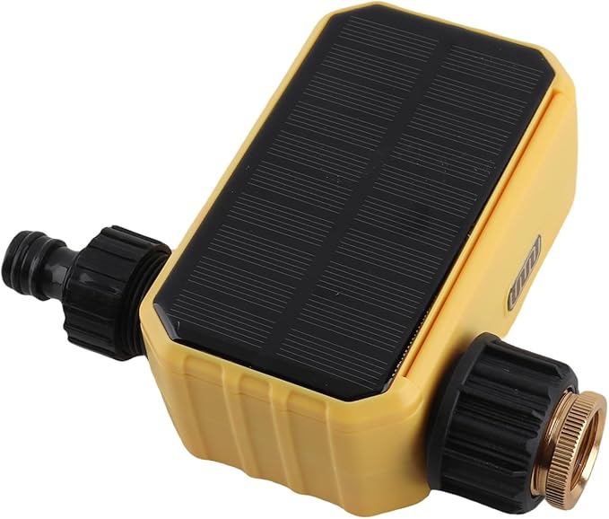 Smart Solar Panel Water Timer, Automatic Irrigation Controller for Garden Hose with Rain Sensor, Solar Panel Watering System Outdoor Irrigation Controller