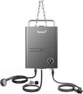 Ranein Portable Propane Tankless Water Heater 34,000 BTU 1.32 GPM with Included High-Performance Pump Thermostatic Control and Chain for Camping RV Outdoor Shower