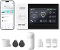 WiFi Wireless Alarm System for Home Security - 24/7 Protection Smart Home Devices 4.3" Touch Screen, GSM/4G+WiFi, App Instant Alerts, No Monthly Fee, Alexa Compatible for Villa, Kids Safety (8 pcs)