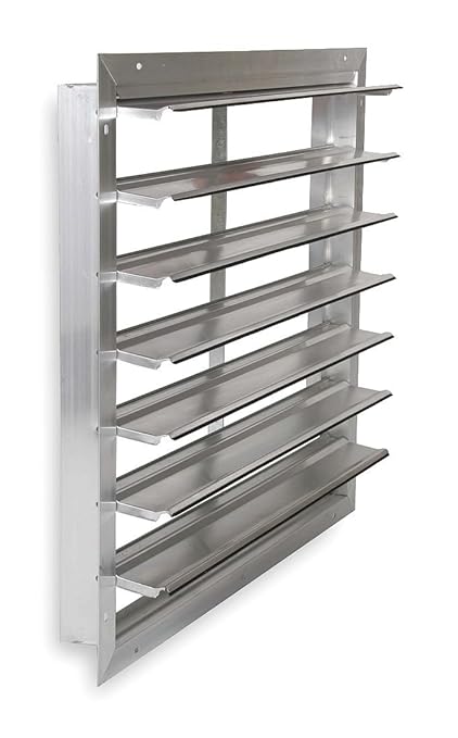 Dayton 36 Backdraft Damper / Wall Shutter, Front Flange, 36-1/2 x 36-1/2 Opening Required - 3HHN9