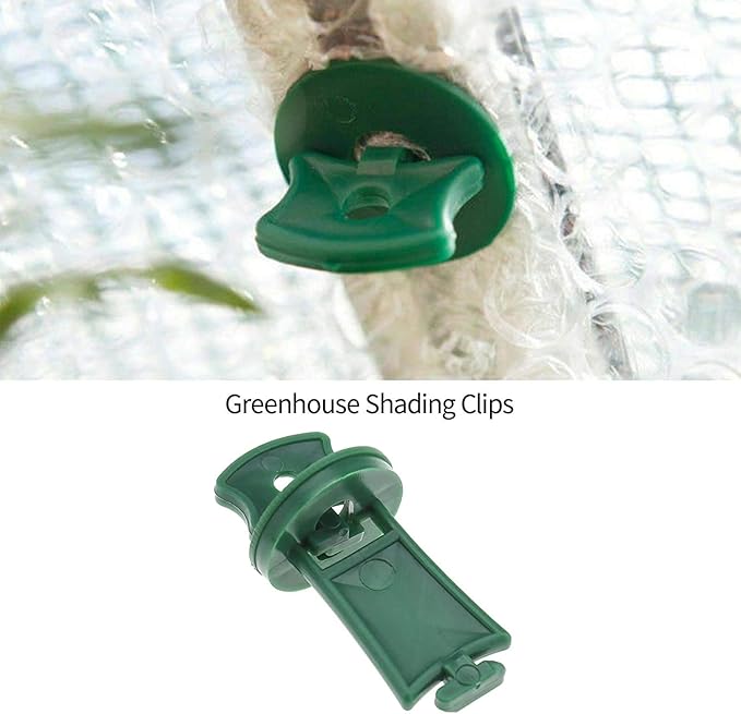 50 Sets Greenhouse Extenders Clips, Shading and Insulation Twist Clips for Fixing Greenhouse Bubble Wrap Sunshade Net Insulation Shading (50*Clips + 50*Washers)