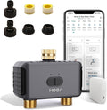 MOES WiFi Sprinkler Timer 2 Zone with Brass Inlet & Outlet, Water Timer for Garden Hose Faucet, Programmable Watering Irrigation 2 Outlet, Smart Watering System for Lawns and Yard Work with hub