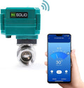 U.S. Solid 1" Smart Motorized Ball Valve - Remote App Mobile Control NSF Certified 304SS Electrical Ball Valve with Manual Switch, 5V DC USB Connection