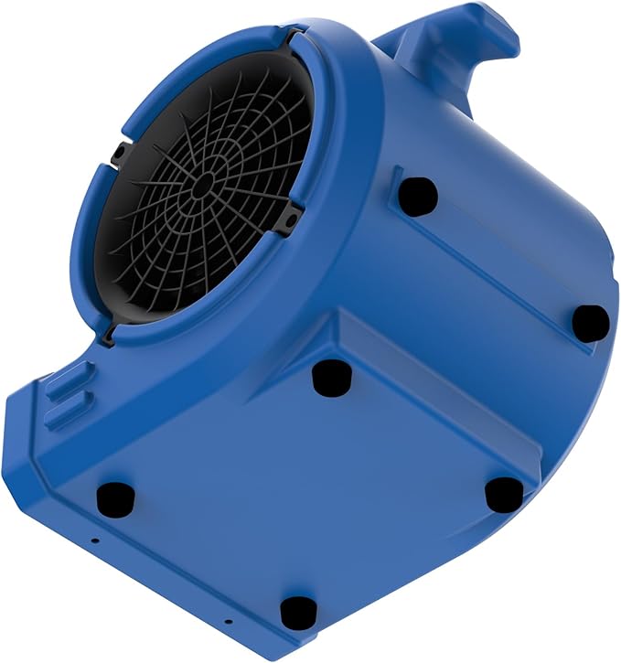 B-Air VP Series 1/8 HP Air Mover Commercial Floor Fan, 2 Speeds, 3 Drying Angles, 1.3 Amp Draw, for Water Damage Restoration, Carpet Drying, Air Circulation - Blue
