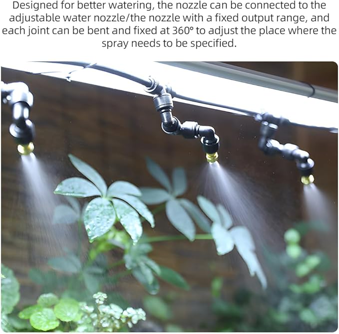 Reptile Sprayer Smart Spray System Touch Screen Controller Reptile Mister with Automatic Timer Low Noise 360 Degree Adjustable Mist Nozzle for Terrarium Amphibian Lizard Snake Frog Plants