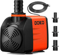 DOKO 480GPH Submersible Water Pump, Fountain Water Pump with 6FT Power Cord and 3 Nozzles, 35W, Ultra Quiet Pond Pumps for Pond Aquarium Fountain Waterfall Fish Tank Hydroponic Statuary