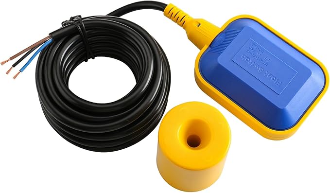 Baomain 10M 32ft Cable Float Switch, Water Level Controller, for Tank Pump, Water Tank or Sewage System On Auto Pilot, with Counterweight