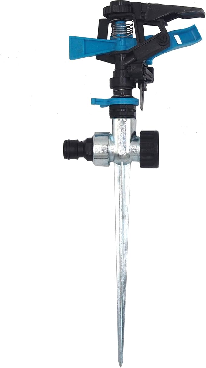 Pulsating Impact Sprinklers, 360 Degree Rotating Adjustable Water Sprinkler for Yard, Lawn & Garden