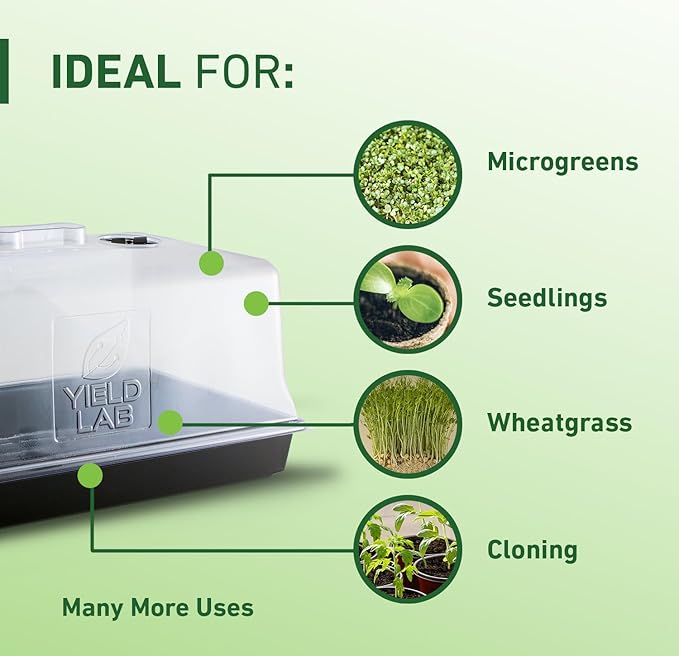 7 Inch Clone Dome - 100 Pack Humidity Vented Domes – Plant Growing Propagation Dome for Seedling, Germination, Soil & Hydroponic Horticulture
