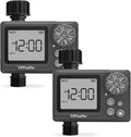 New Programmable Water Volume Control Sprinkler Timer, Water Duration Control Hose Timer with Water Meter, Auto and Manual Watering for Irrigation, Garden and Drip System (2 Packs)