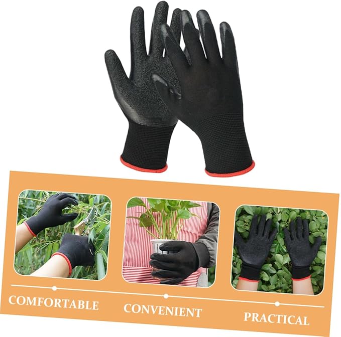 BESTonZON Heavy Duty Gardening Gloves Waterproof Anti-puncture Yard Work Gloves for Men and Women with Anti-wear Latex Coating and Non-slip Grip for Outdoor Garden and Landscaping