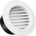 Hon&Guan 5 in Soffit Exhaust Vent, Round Air Vent Cover with Built-in a Fly Screen for Bathroom Office Home (ø125mm)