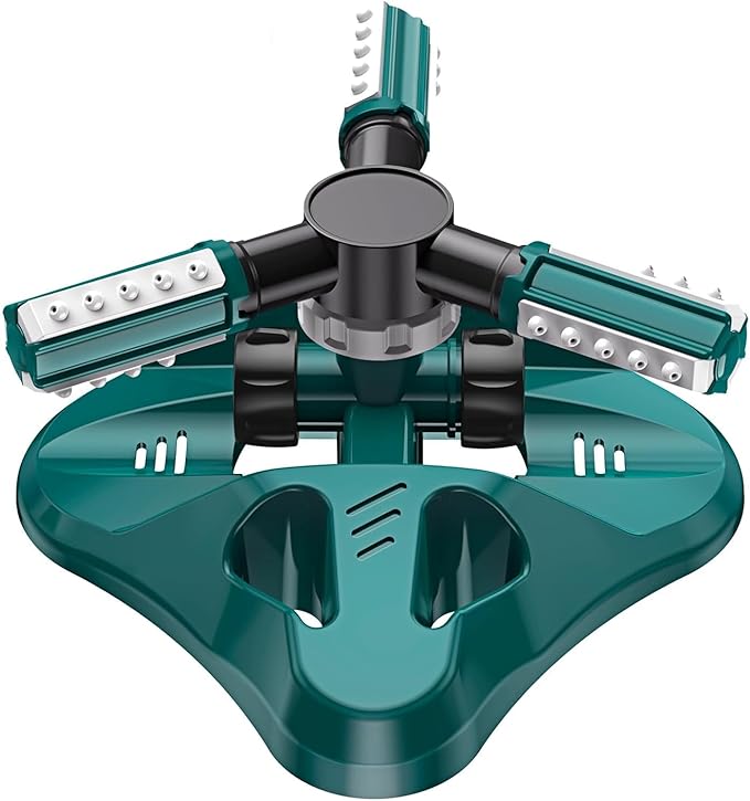 Garden Sprinkler,Upgrade Lawn Sprinklers Automatic 360 Degree Rotating Irrigation System, Garden Hose Sprinkler for Yard/Built in 36 Units Angle Spray Nozzles-1Pack(Green)