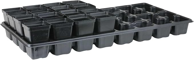 Bootstrap Farmer Extra Strength 32 Cell Seedling Starter Trays w/Inserts, 2 Pack, for Seed Germination, Plant Propagation, Growing Trays, Planting Starter