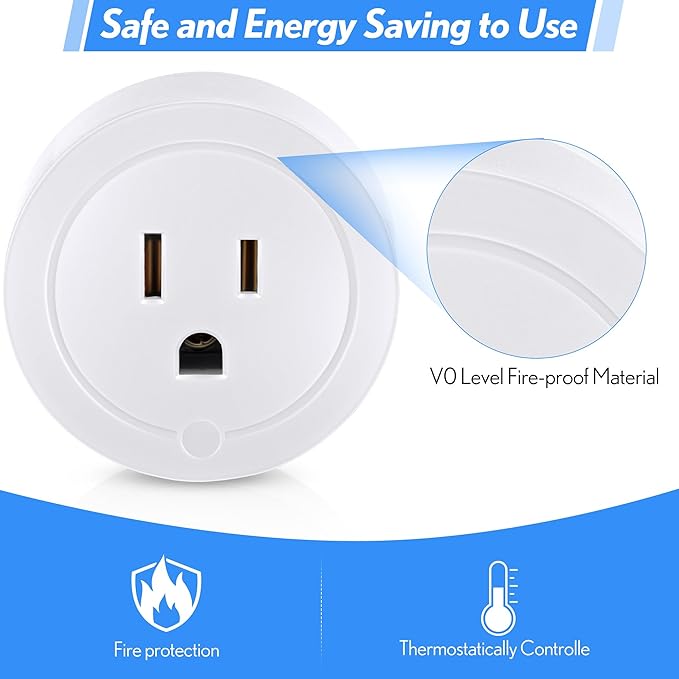 2 Pieces Thermostatically Controlled Outlet, On at 32°F/Off at 50 °F Thermostat Plug Outlet for Winter Chicken Water Coop Heater, Temperature Controllers for Bird Bath Deicer Outdoor
