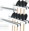 Extra Wide Tool Rack Wall Mount – Heavy Duty Shovel Holder for Garage, Shed & Barn, Powder Coated Steel Organizer for Shovels, Rakes, Brooms, Truck Storage (3.5 x 4.5 x 17.3 in, 2 Pack)