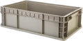 Hudson Exchange 24 x 15 x 7.5" Straight Wall Handled Storage Container Tote, Gray/Brown