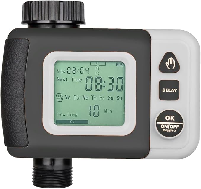 Sprinkler Timer Water Timer for Garden Hose Automatic Watering System Upgrade Rain Delay 12 Months Extra Long Working Time Easy to Set Up Installation