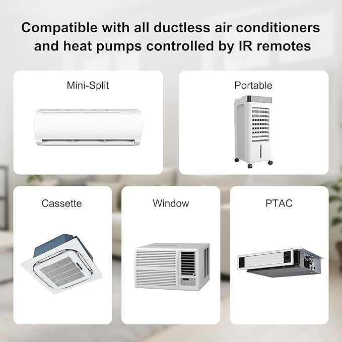 WOOX Smart Air Conditioner & Heater Pump Controller, WiFi IR Remote Control for Mini Split AC, Portable & Window AC, Temperature and Humidity Automation Controllers, Compatible with Alexa/Google