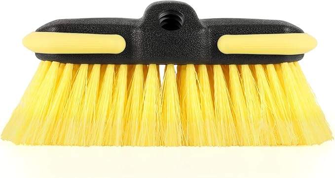 Car Wash Brush Head, 8'' Scrub Brush Attachment for Long Handle Extension Pole,Outdoor Broom and Scrubbing Brush for Cleaning Window, Wall, House Floor, Deck, Patio, Car