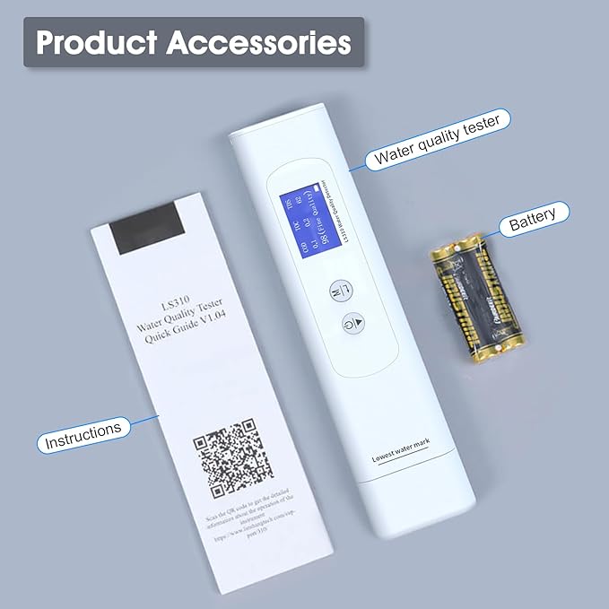 Water Tester, TDS Tester 6 in 1 Professional Digital Water Quality, COD/TOC/TDS/UV275/EC/Temp for Drinking, Tap, Well, Swimming Pool,Hydroponics, Aquarium, RO/DI System